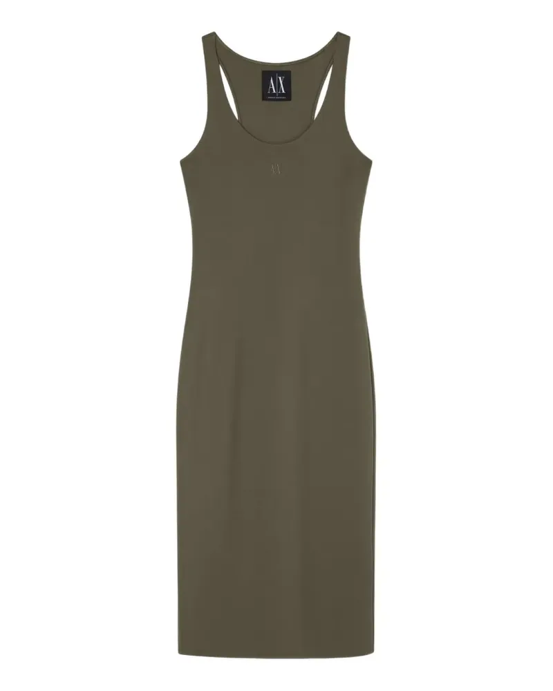 Armani Exchange midi Icon logo-embroidered dress - Grün Grün