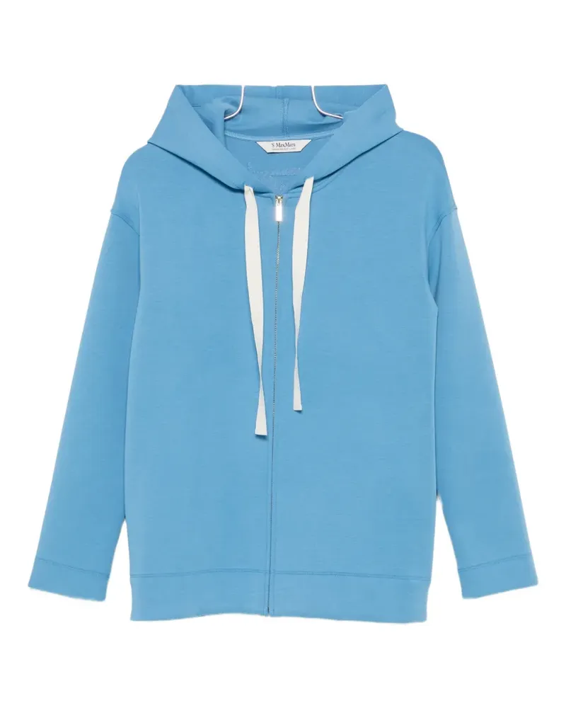 Max Mara logo-print zip-up sweatshirt - Blau Blau