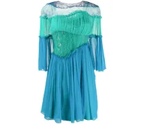 Kleid mit Einsätzen - Blau