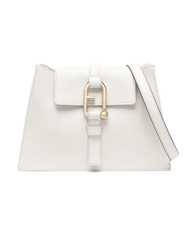 Furla Schultertasche mit Logo-Schild - Nude Nude