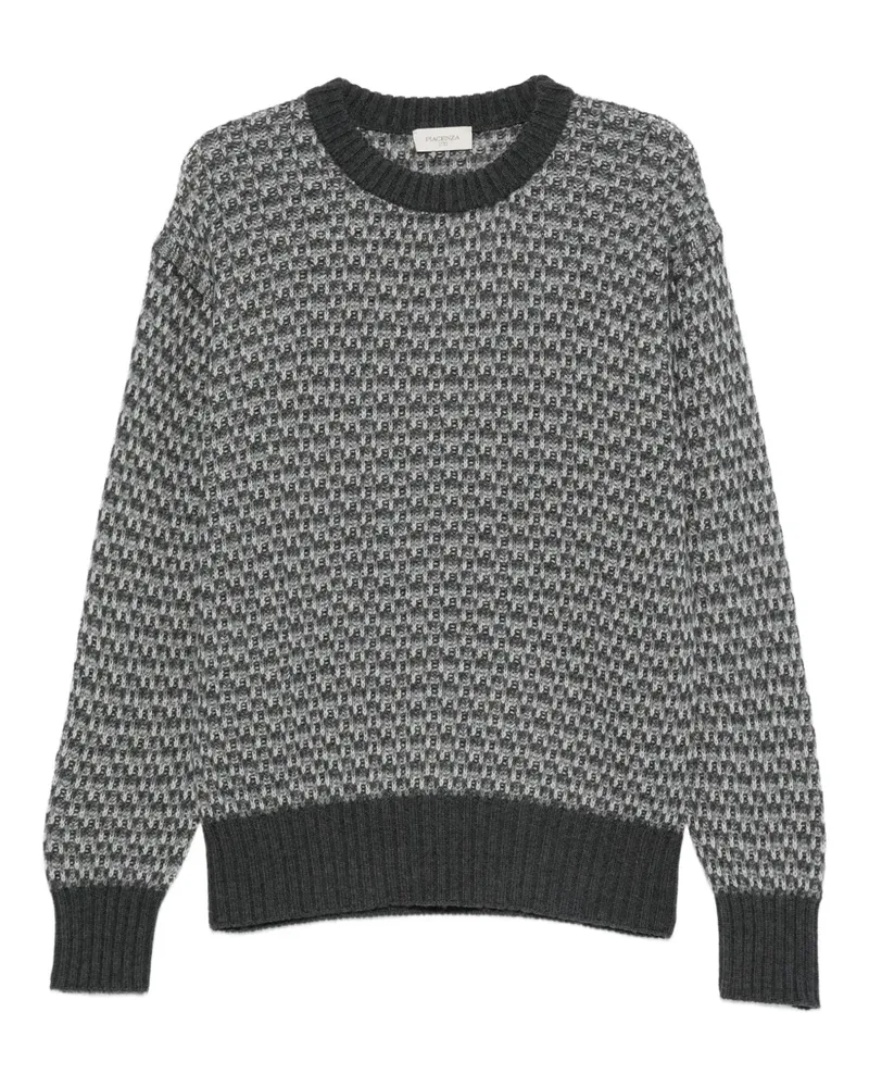 Piacenza Cashmere Gemusterter Pullover - Grau Grau