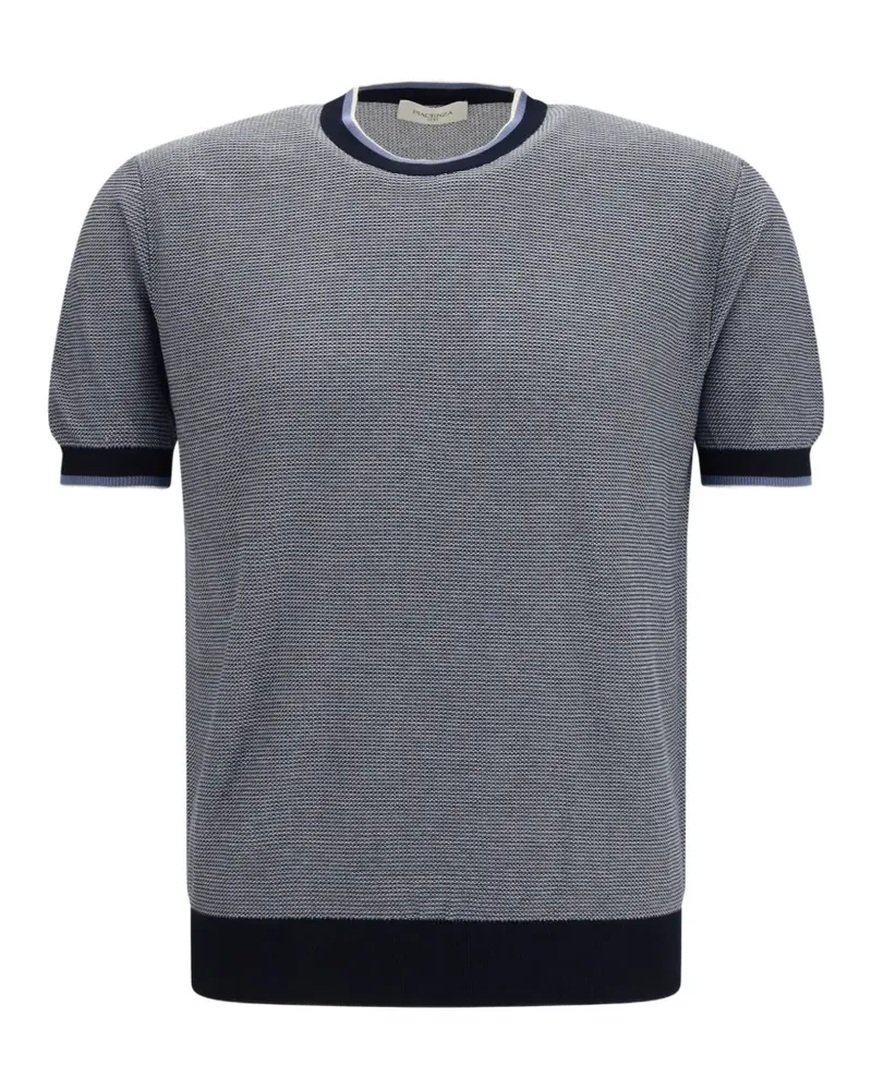 Piacenza Cashmere Kurzärmeliger Pullover - Blau Blau