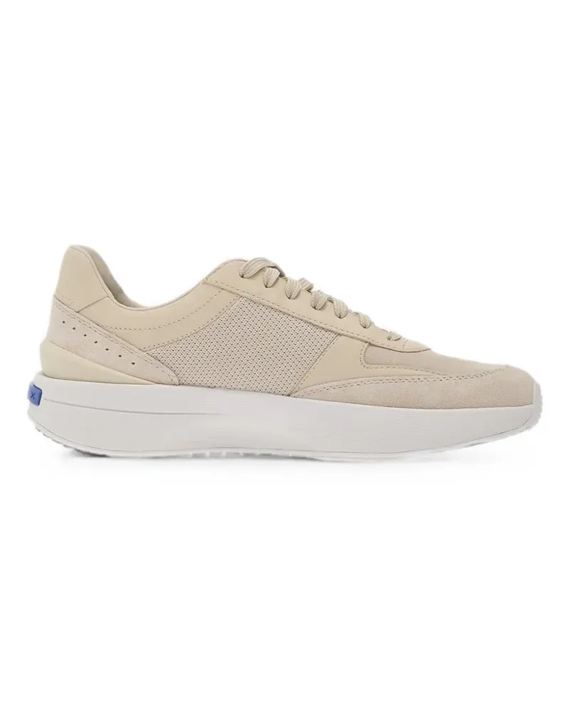 Geox Gxrn-01 panelled suede-trimmed sneakers - Nude Nude