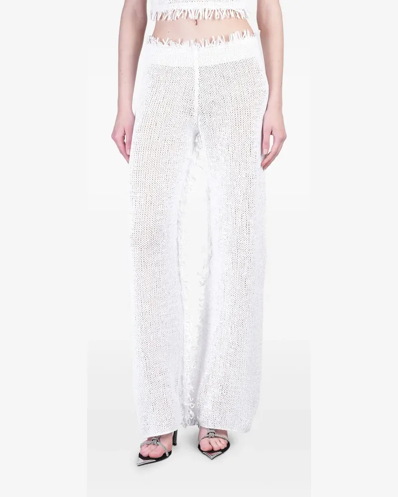 Nuè Hose mit Lochstrickmuster - Weiß Weiß