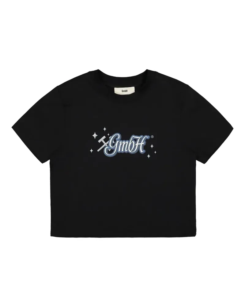 GmbH Cropped-T-Shirt mit Logo-Print - Schwarz Schwarz