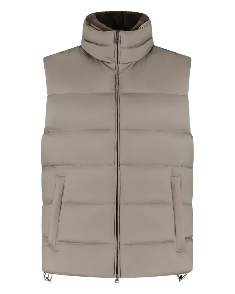Herno padded zip-up gilet - Nude Nude