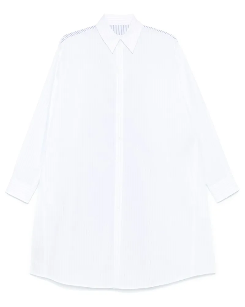 Maison Margiela Gestreiftes Hemdkleid - Weiß Weiß