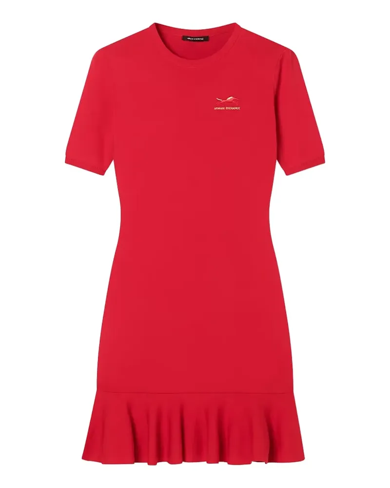 Armani Exchange Minikleid mit Rüschen - Rot Rot