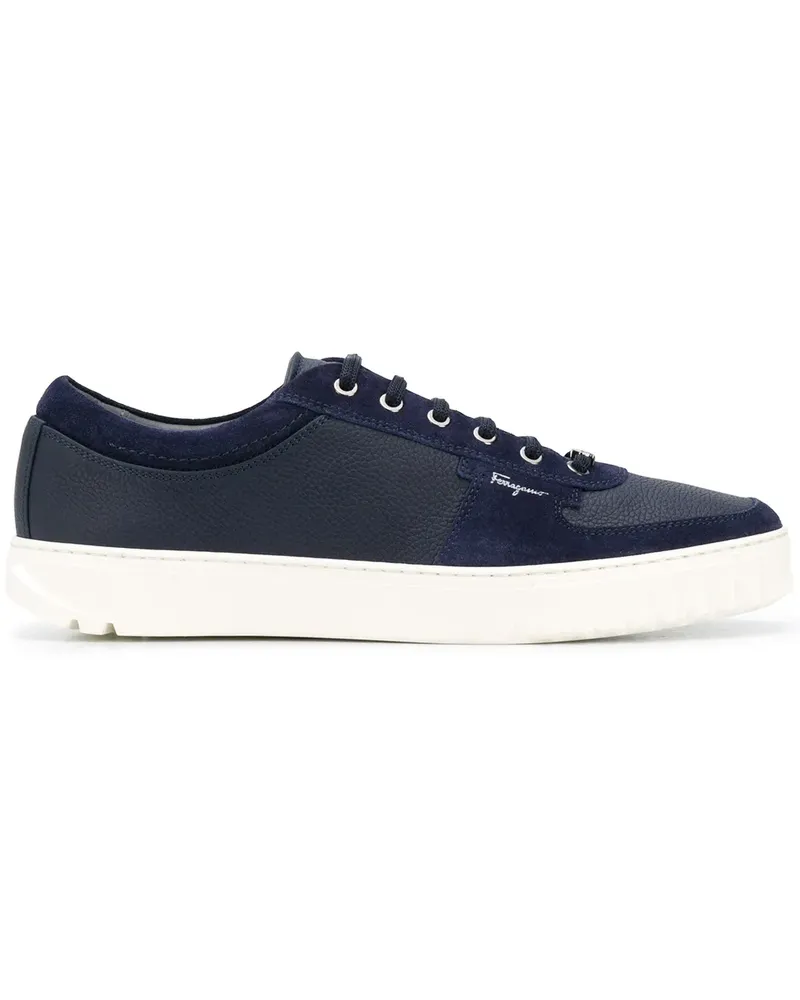 Ferragamo Sneakers aus Leder - Blau Blau