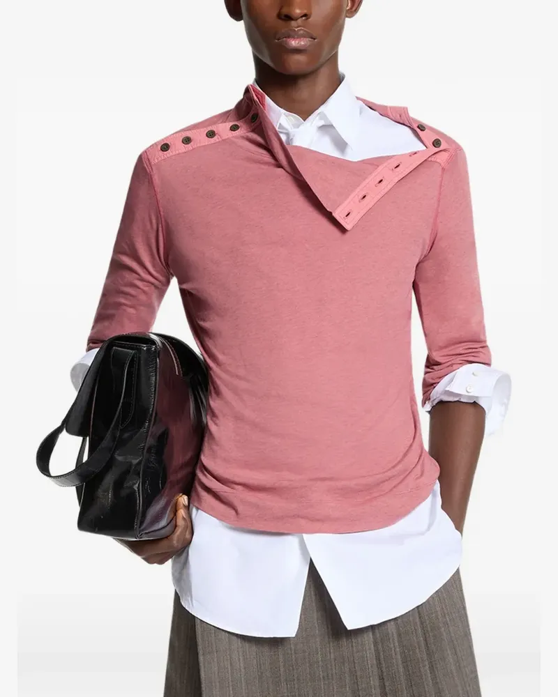 Dries van Noten Oberteil mit Rollkragen - Rosa Rosa
