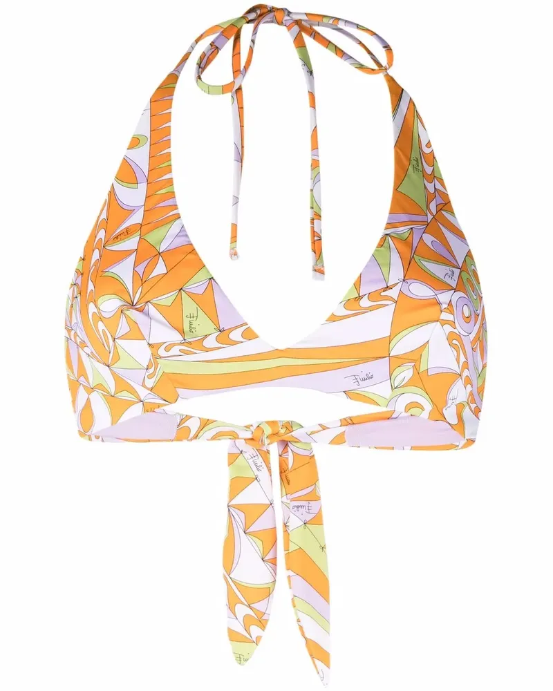 Emilio Pucci Bikinioberteil mit Print - Orange Orange
