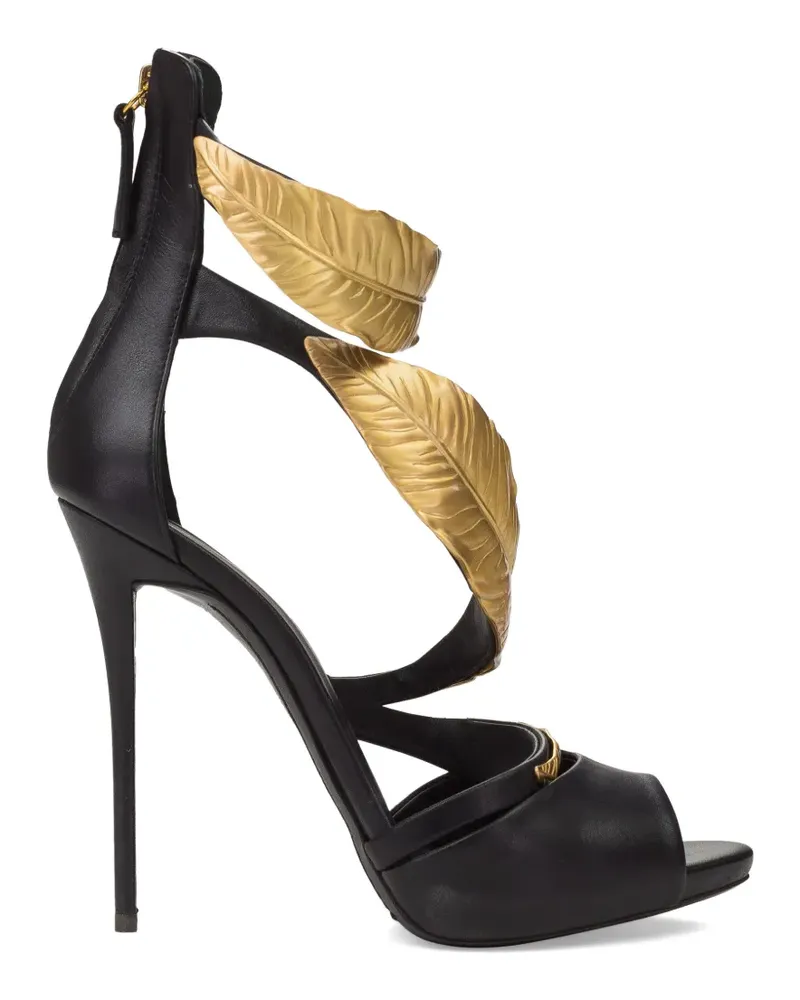 Giuseppe Zanotti Leaf stiletto sandals - Schwarz Schwarz