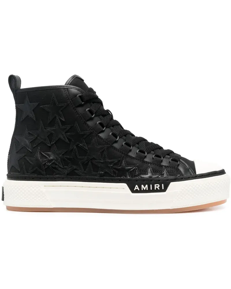 Amiri High-Top-Sneakers mit Stern-Patches - Schwarz Schwarz