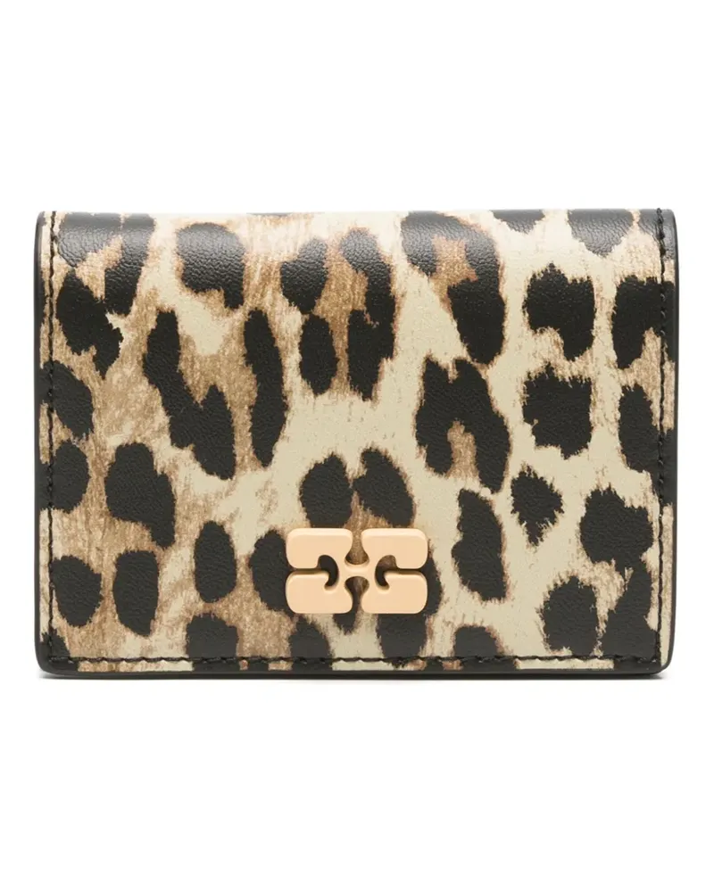 Ganni Portemonnaie mit Leoparden-Print - Nude Nude