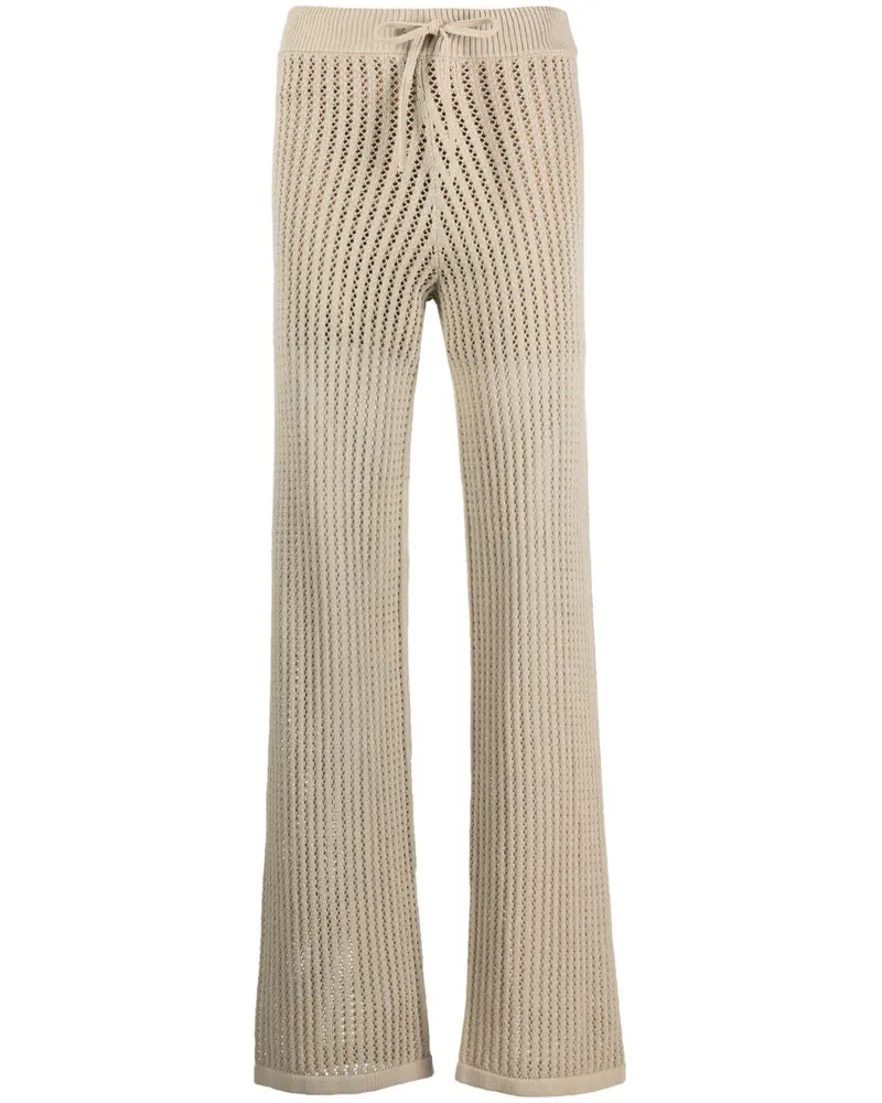 HUGO BOSS Gerade Hose mit Strickmuster - Grün Grün