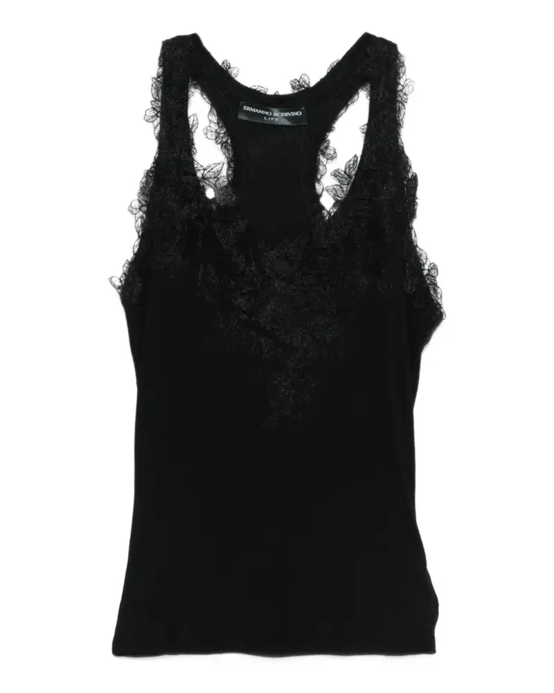 Ermanno Scervino Oberteil mit Spitze - Schwarz Schwarz