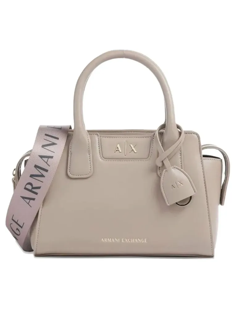 Armani Exchange logo-strap tote bag - Nude Nude