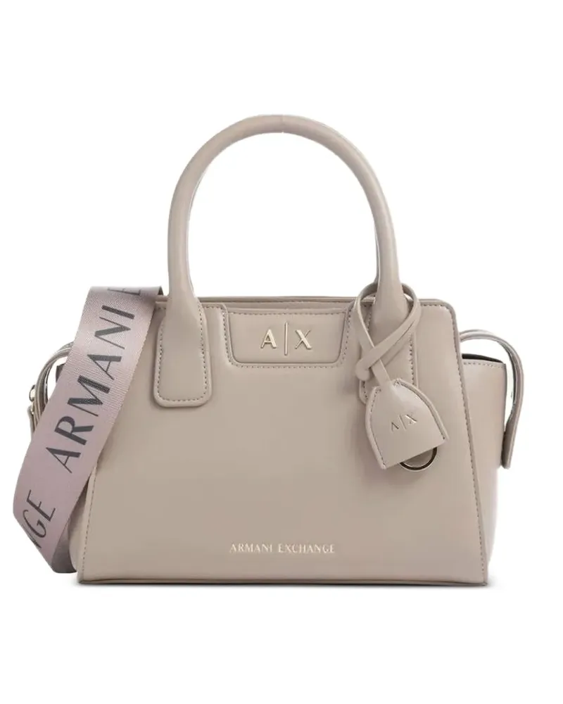 Armani Exchange Tote Bag mit Logo-Riemen - Nude Nude