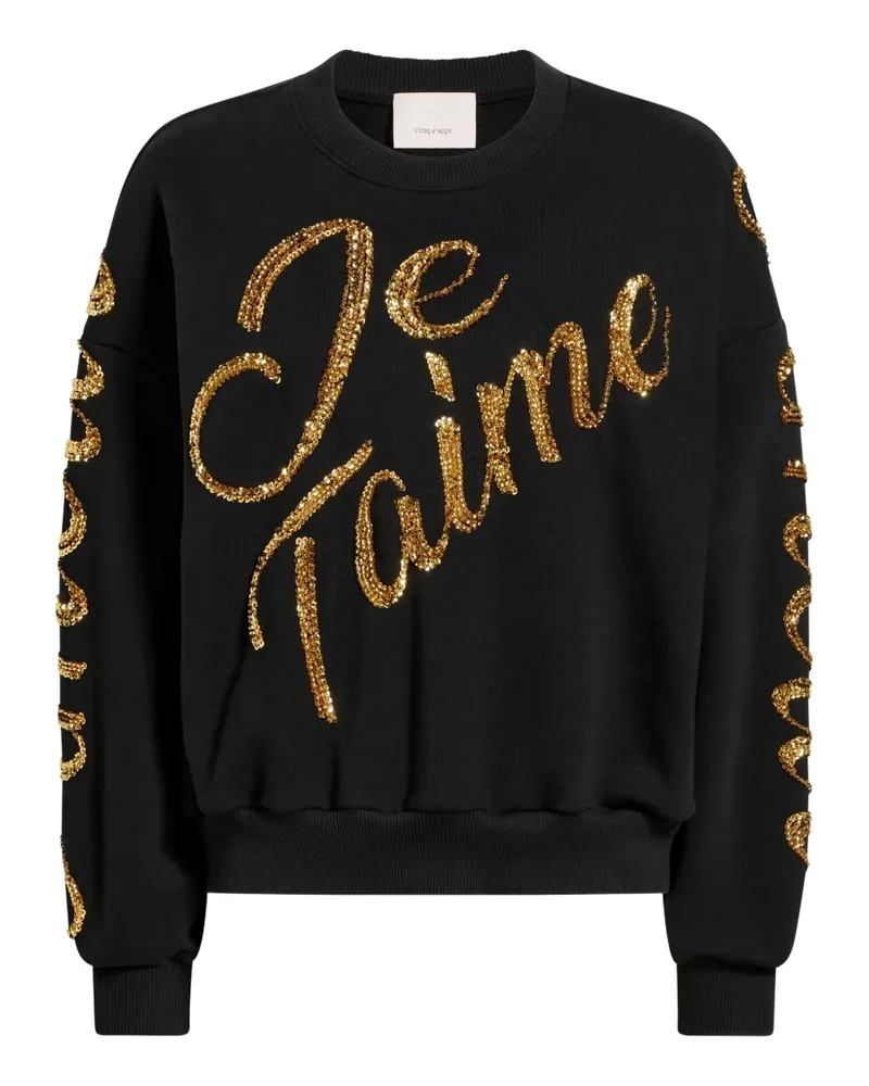 Cinq à Sept Brandy Loveletter Sweatshirt - Schwarz Schwarz