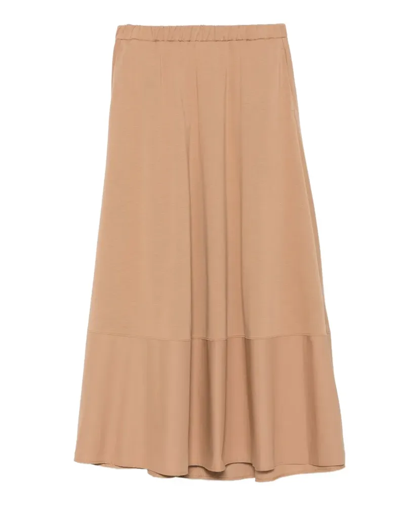 Max Mara Lribes elasticated-waist panelled midi skirt - Nude Nude