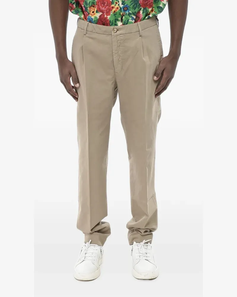 Incotex pleated tapered trousers - Nude Nude