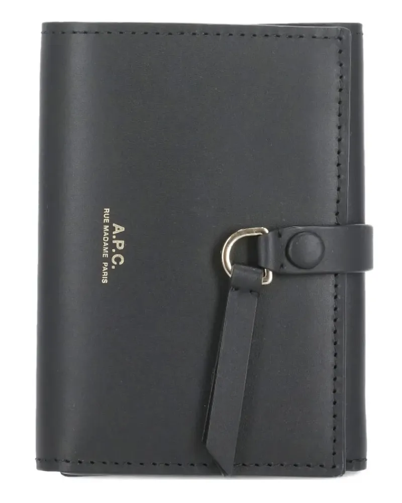 A.P.C. Portemonnaie aus Leder - Schwarz Schwarz