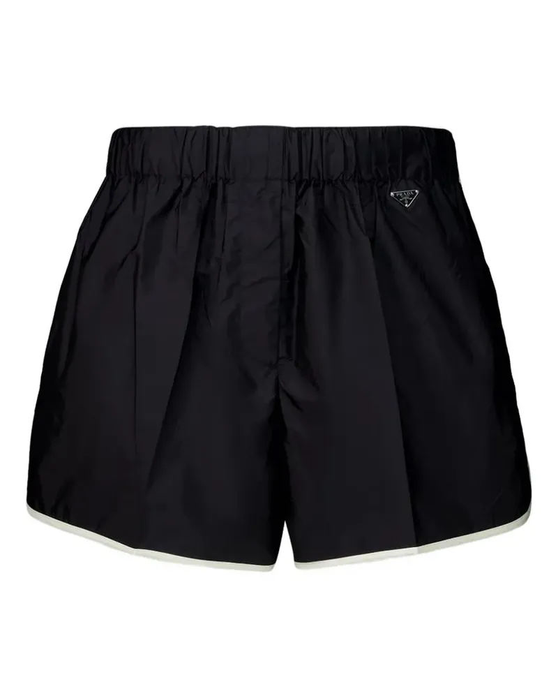 Prada triangle-logo shorts - Schwarz Schwarz