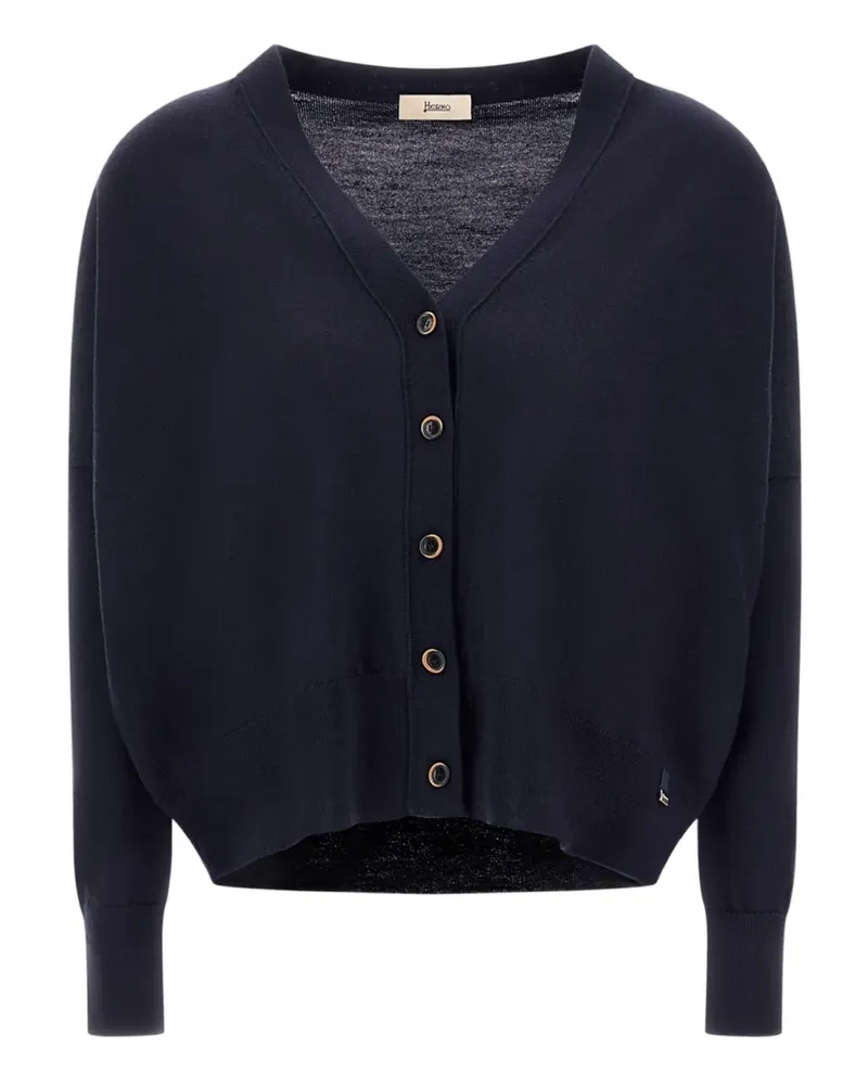 Herno Cardigan mit V-Ausschnitt - Blau Blau