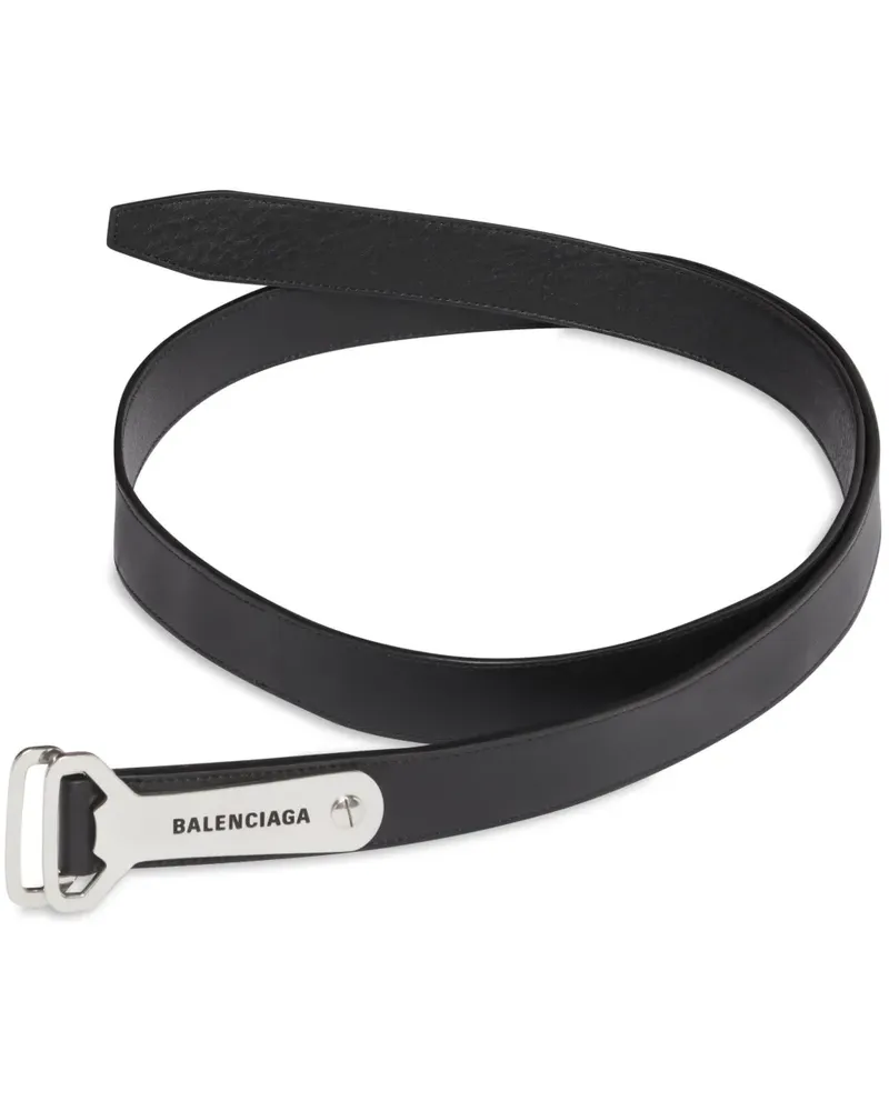 Balenciaga Gürtel mit Logo-Schnalle - Schwarz Schwarz