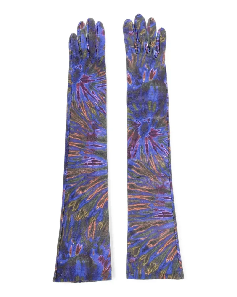 Dsquared2 Handschuhe mit Batik-Print - Blau Blau