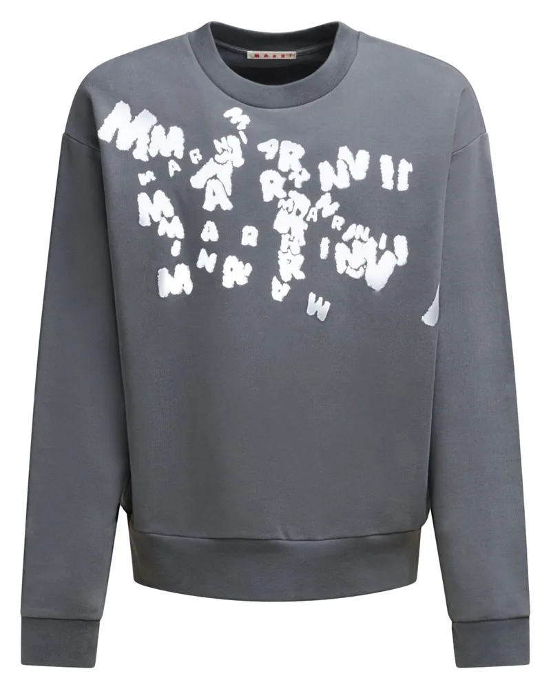 Marni Sweatshirt mit Logo-Print - Grau Grau