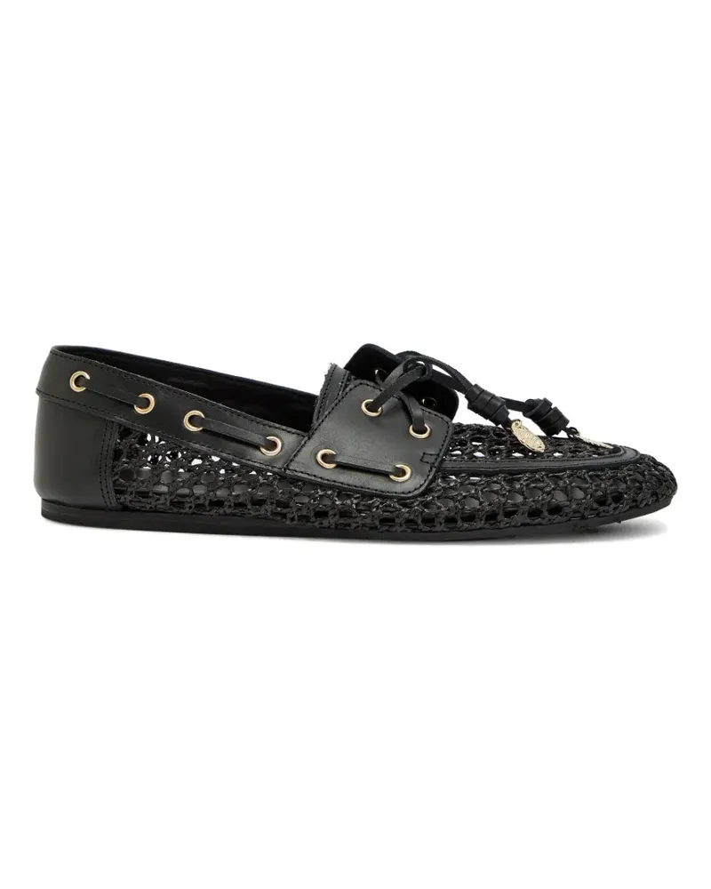 Ancient Greek Sandals Pliaria eyelet boat shoes - Schwarz Schwarz