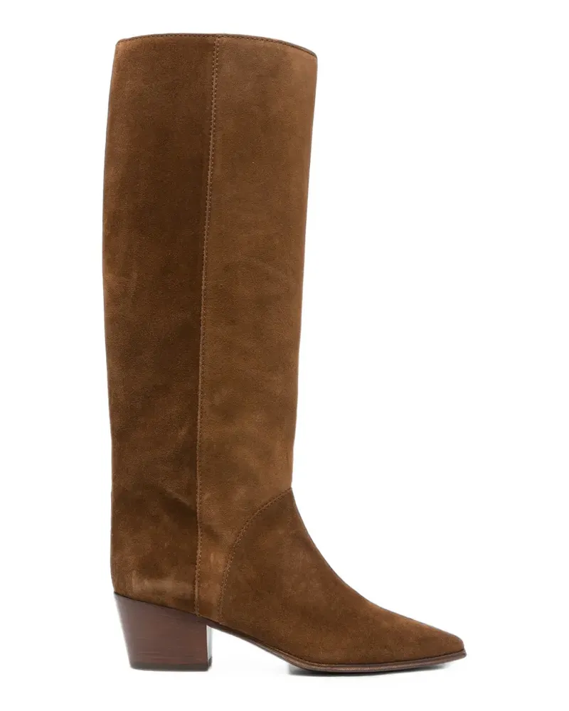 Casadei suede pointed-toe boots - Braun Braun