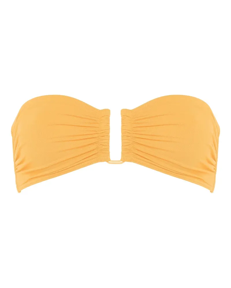 Eres Gerafftes Bandeau-Bikinioberteil - Gelb Gelb