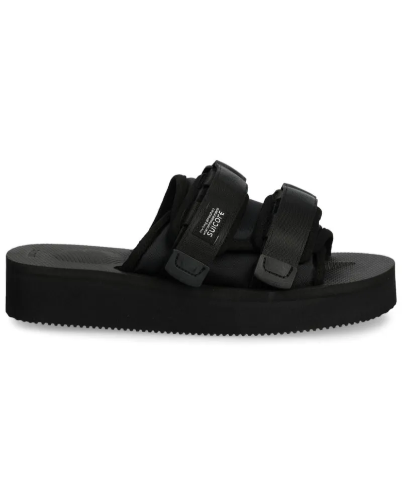 SUICOKE Pantoletten mit Klettverschluss - Schwarz Schwarz
