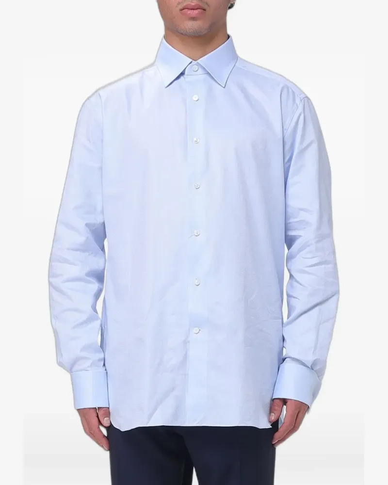 Ermenegildo Zegna point-collar shirt - Blau Blau