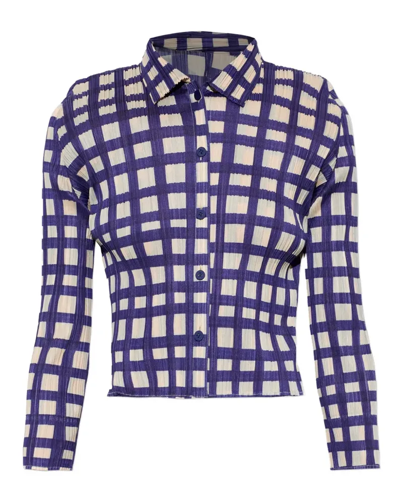 Issey Miyake Hemd mit Karomuster - Blau Blau
