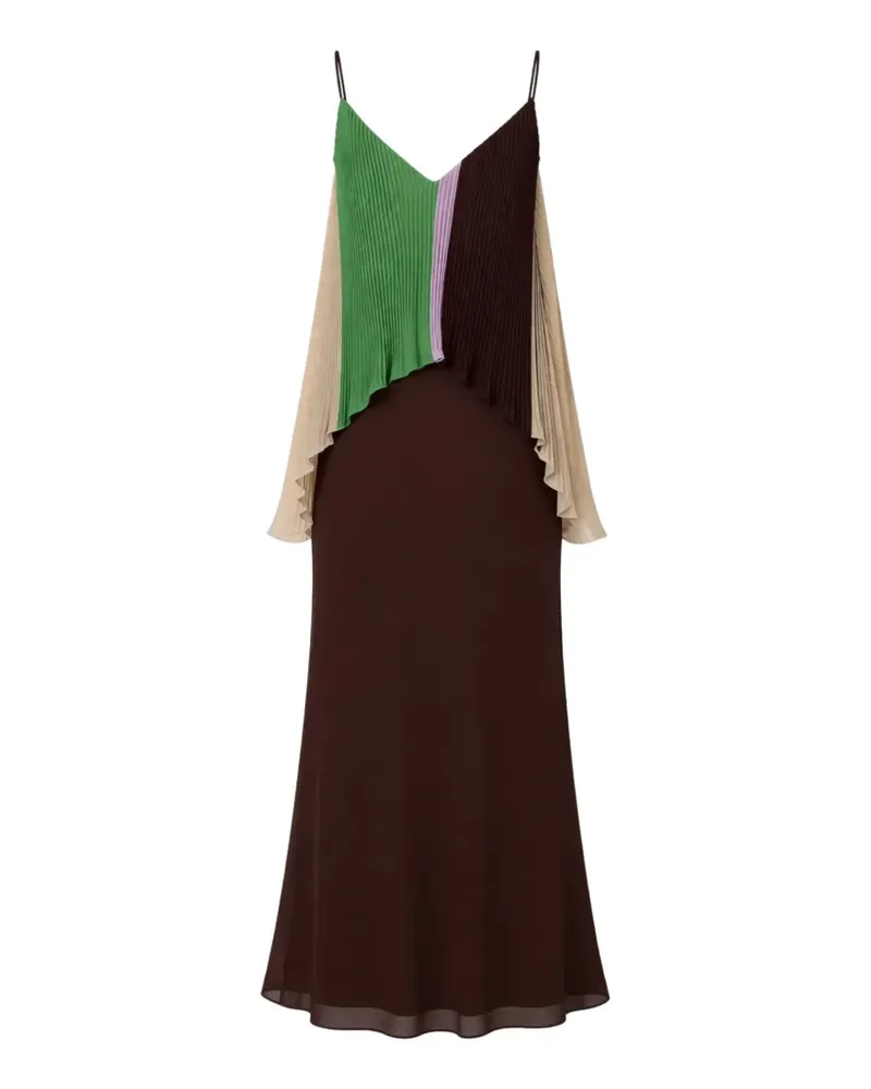 Baobab Collection Danielle Maxikleid im Layering-Look - Braun Braun