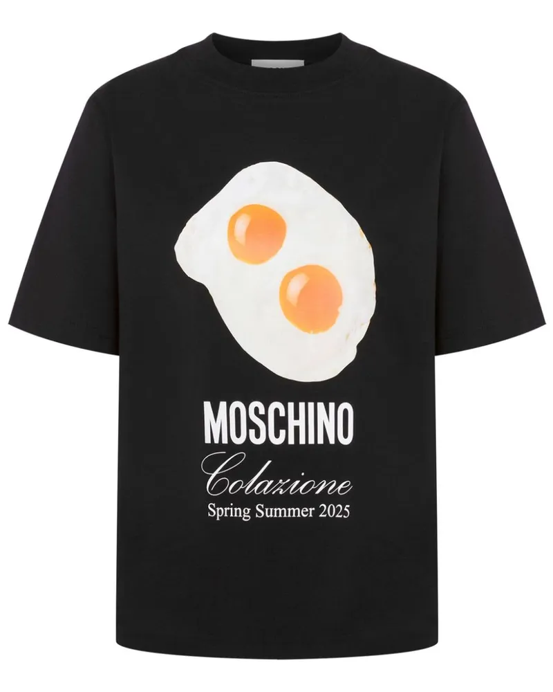 Moschino T-Shirt mit grafischem Print - Schwarz Schwarz