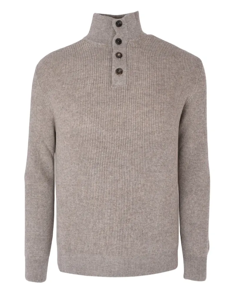 AGNONA Rollkragenpullover mit Knöpfen - Nude Nude
