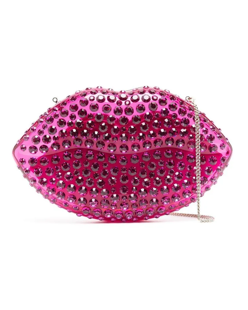 Aquazzura Clutch mit Lippen-Form Rosa