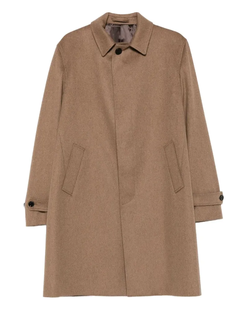 LARDINI single-breasted wool coat - Braun Braun