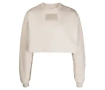 Cropped-Sweatshirt mit Barcode-Patch