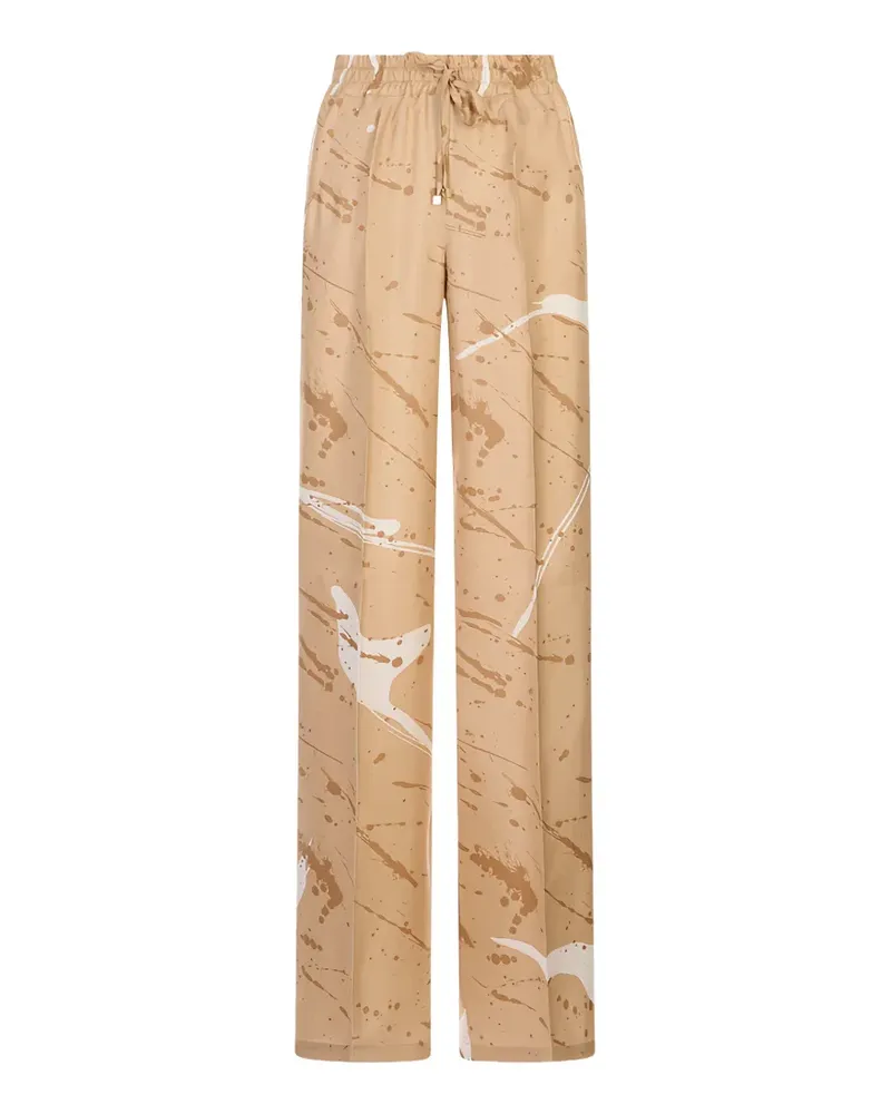 Kiton Hose mit Farbklecks-Print - Nude Nude