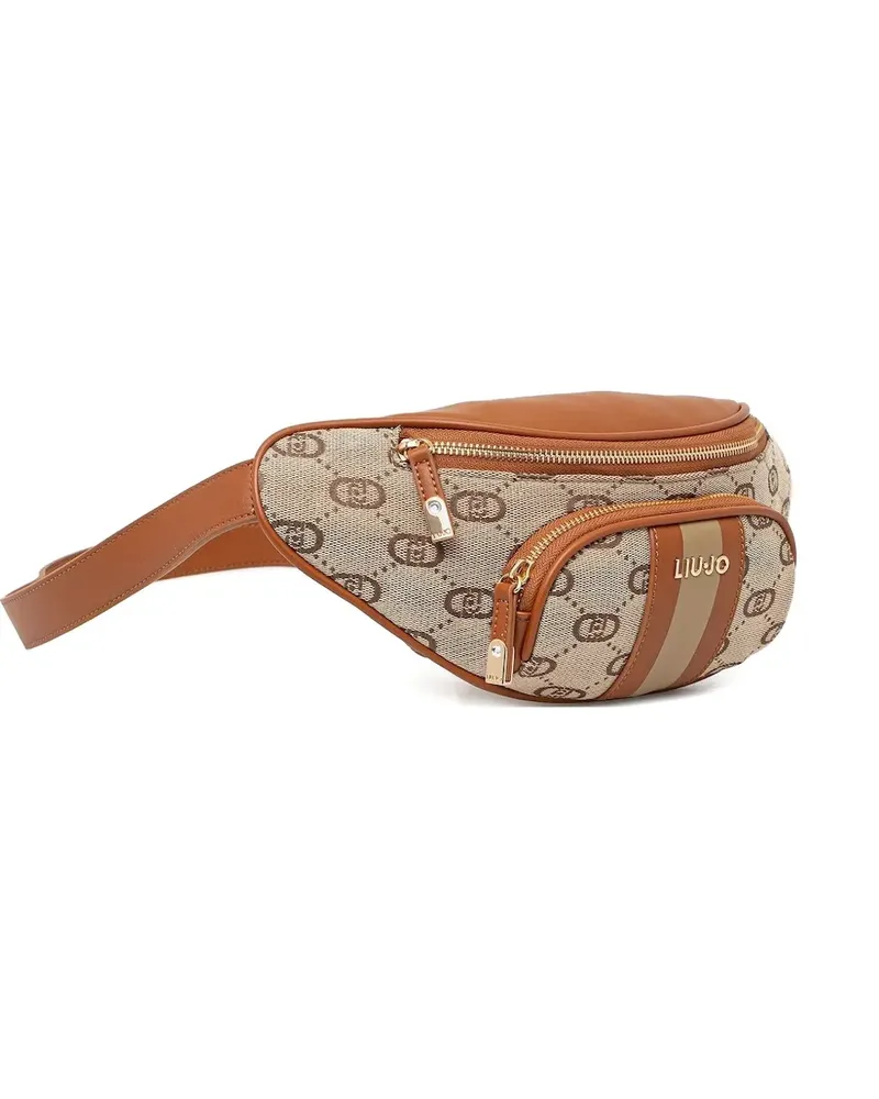 Liu Jo Gürteltasche mit Jacquard-Monogramm - Nude Nude