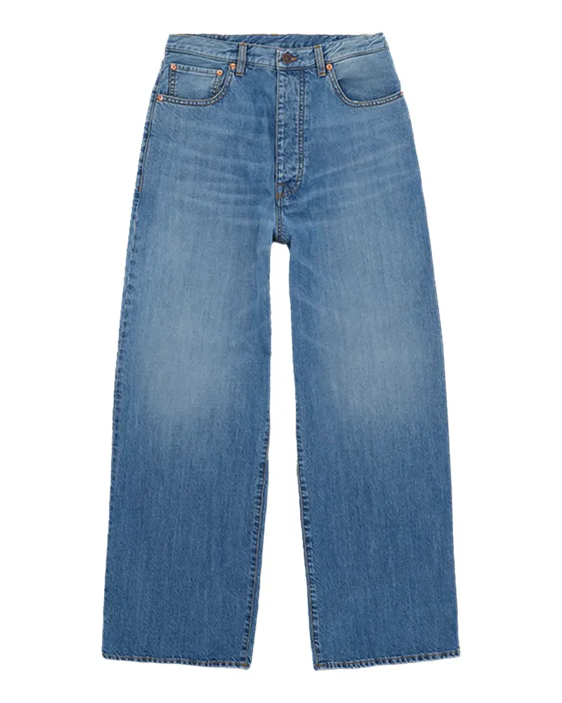 Fortela Jaron embroidered baggy jeans - Blau Blau