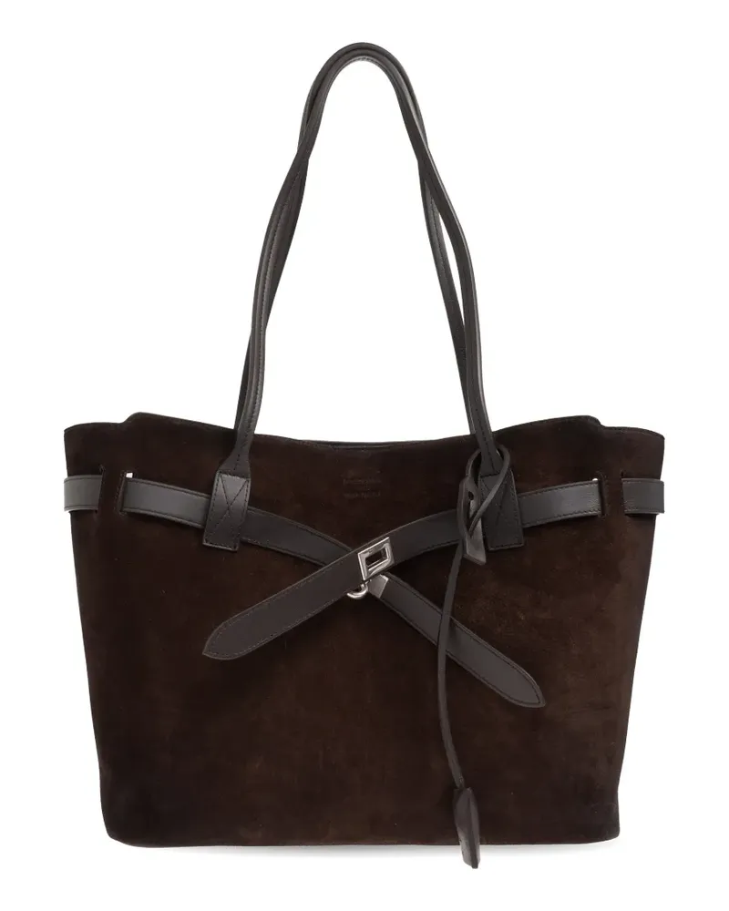 Balenciaga medium Bel Air leather tote bag - Braun Braun