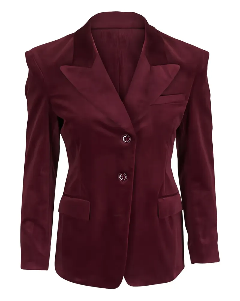 Dorothee Schumacher buttoned velvet blazer Rot