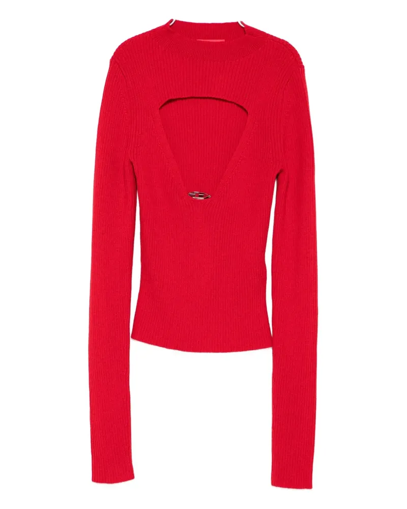 Diesel Gerippter Pullover - Rot Rot