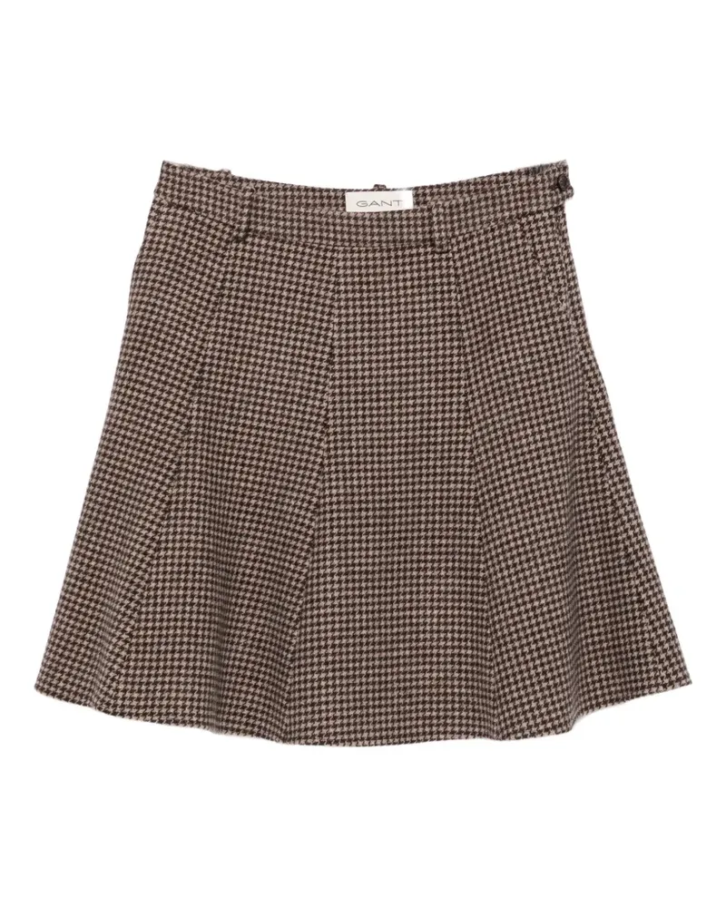 Gant Minirock mit Hahnentrittmuster - Braun Braun